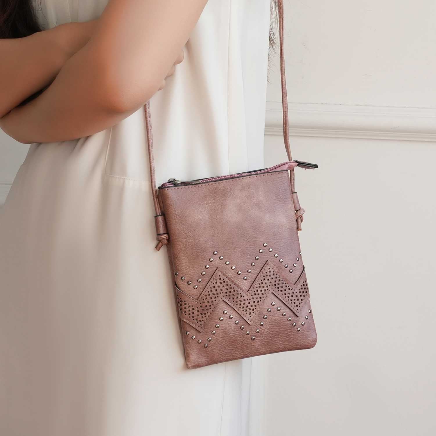 (rose pink)Athena Women's Crossbody Bag by Mia K - BagNook