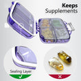 Load image into Gallery viewer, Travel Pill Organizer - 7 Compartments - Purple - BagNook
