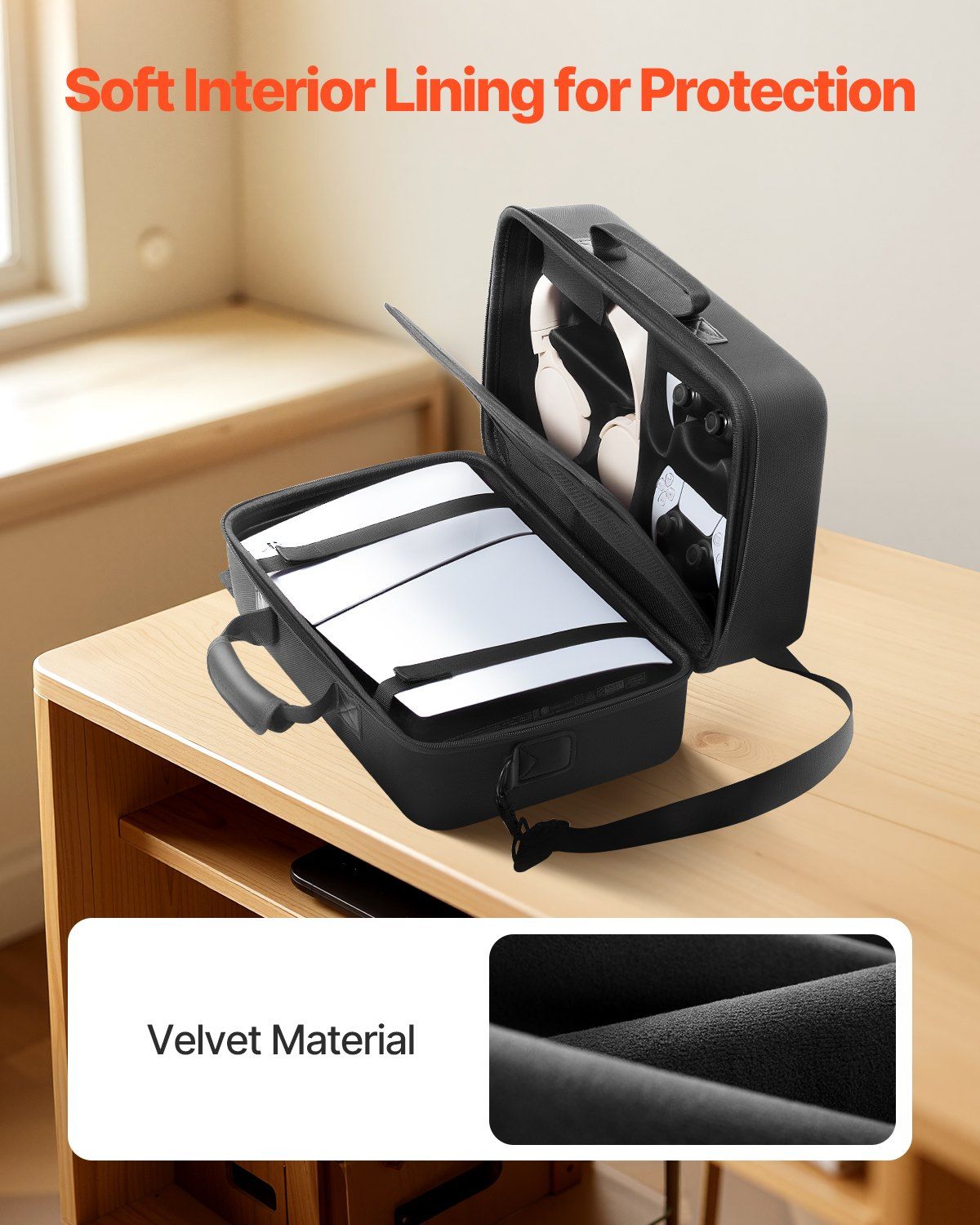 PS5 Carrying Case Travel Bag for PS5 Slim EVA Soft Lining - BagNook