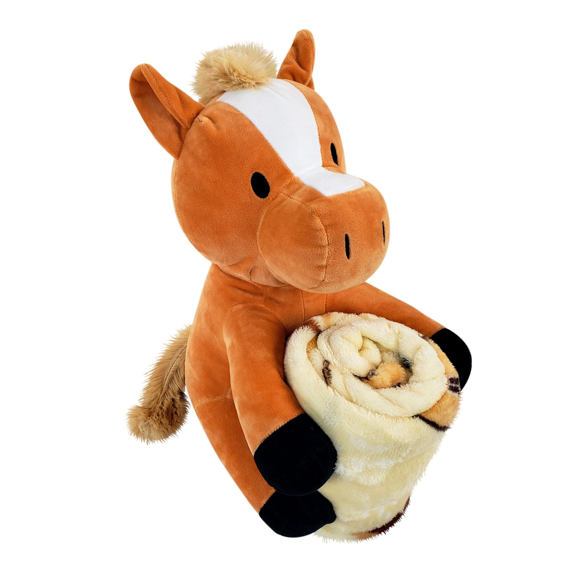Rollee Pollee Farm Horses - Throw Blanket & Hugger Set - BagNook
