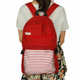 Load image into Gallery viewer, Lively Red Fabric Art School Daypack - BagNook

