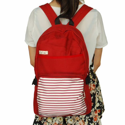 Lively Red Fabric Art School Daypack - BagNook