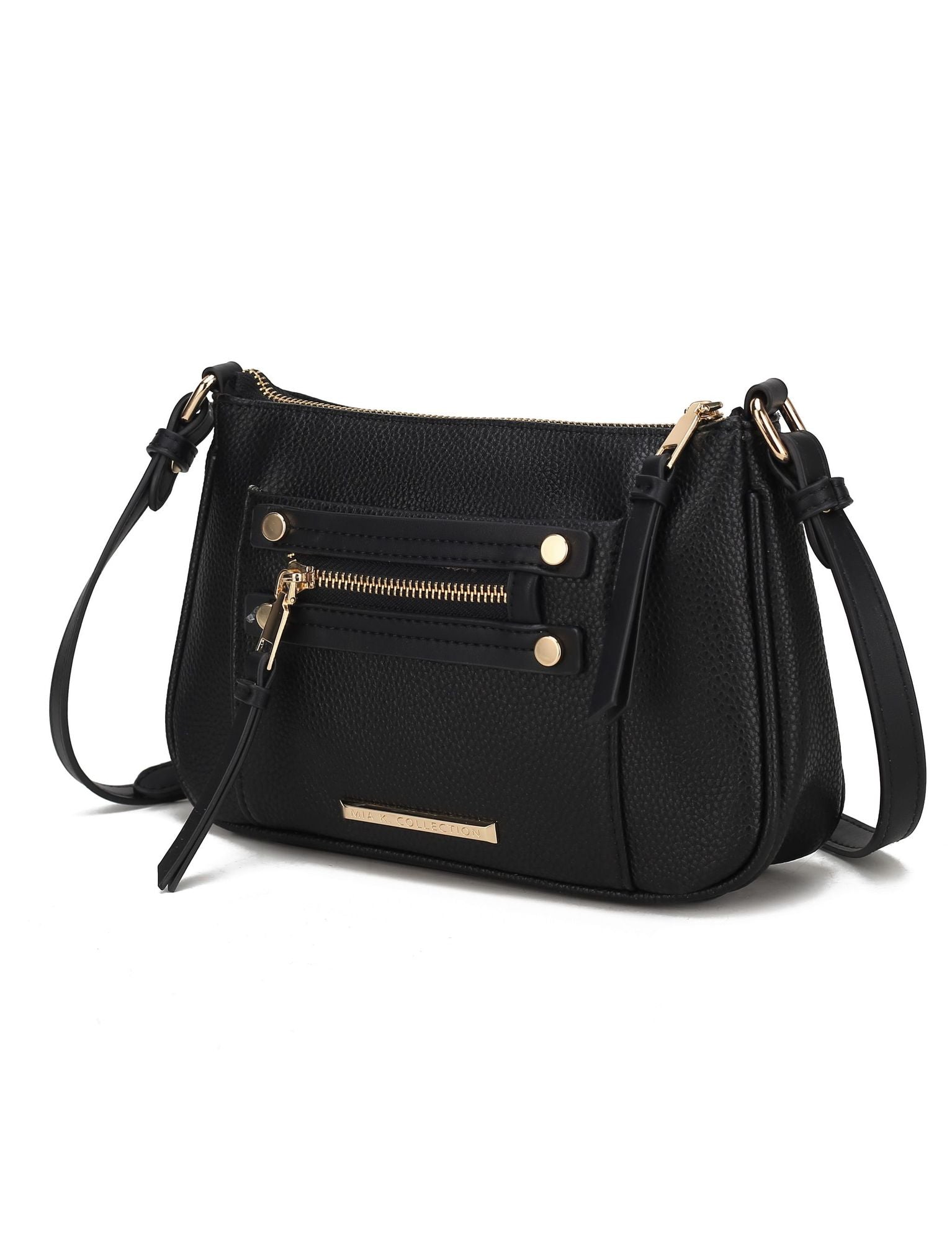 (black)Essie Crossbody Vegan Leather by Mia k - BagNook