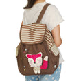 Load image into Gallery viewer, Cute Fox Fabric Art School Daypack - BagNook
