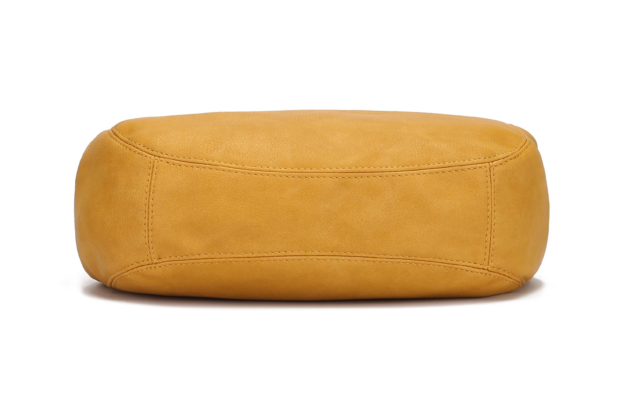 (mustard yellow)Ashley Vegan Leather Hobo Bag with Wallet - 2 pieces by Mia k - BagNook