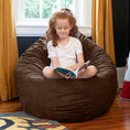 Load image into Gallery viewer, Jaxx 4 ft Cocoon Kids Bean Bag, Chocolate - BagNook

