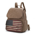 Load image into Gallery viewer, (taupe)Regina Vegan Leather FLAG Backpack by Mia K - BagNook
