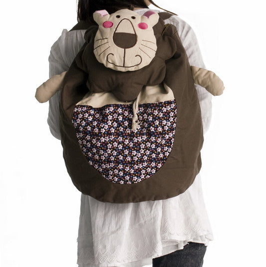 Smile Lion 100% Cotton Fabric Art School Backpack - BagNook