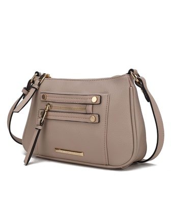 (taupe)Essie Crossbody Vegan Leather by Mia k - BagNook