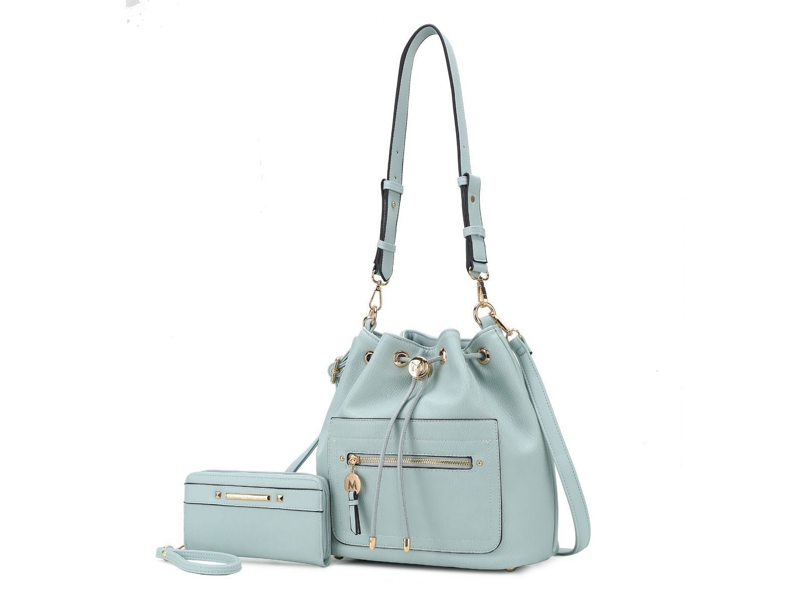 (seafoam)Larissa Women's Bucket Bag with Wallet by Mia k - BagNook