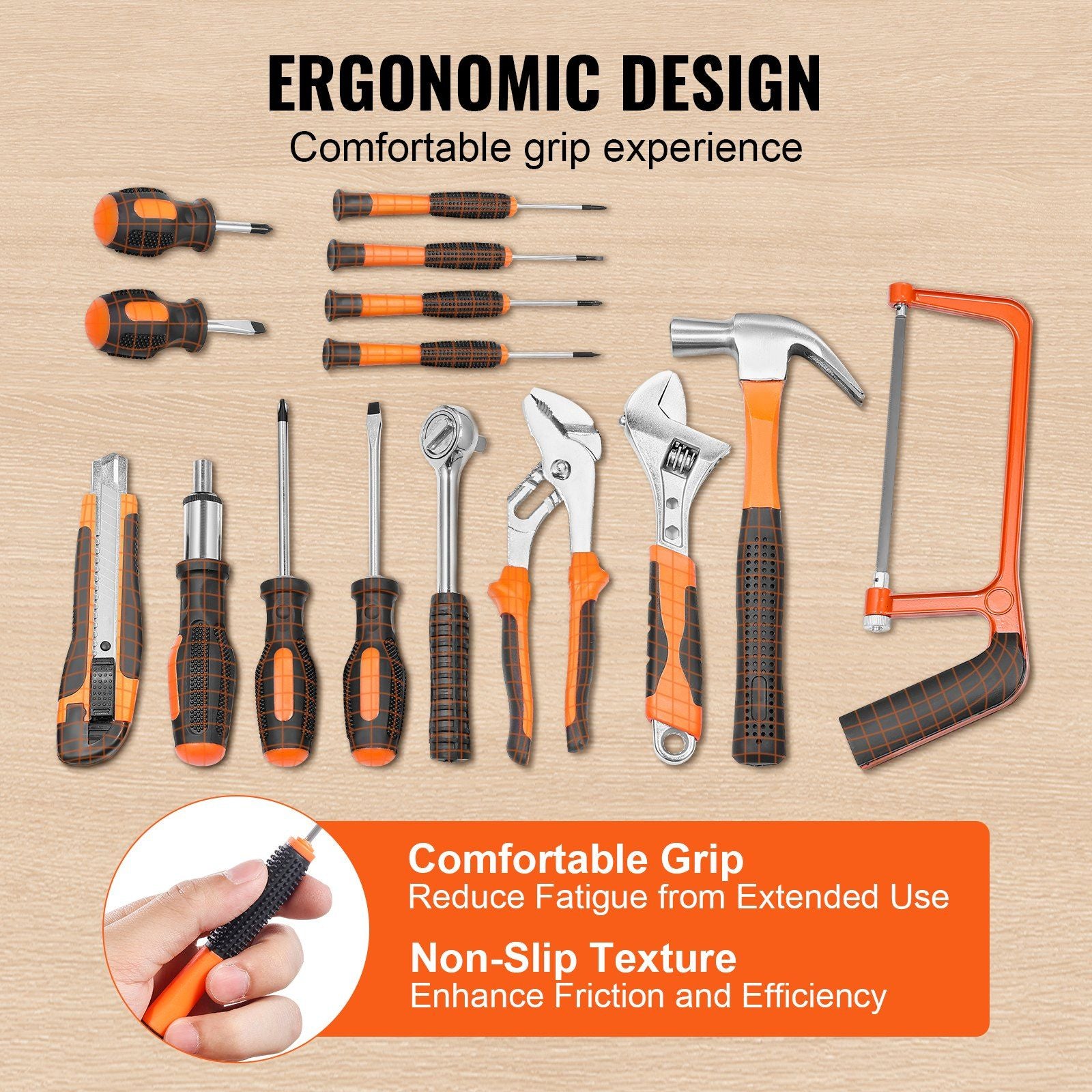 VEVOR 216pc Tool Kit - General Household Hand Tool Set - BagNook