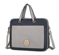 Load image into Gallery viewer, (light grey)Nina Women's Vegan Leather Laptop Case by Mia K - BagNook
