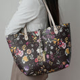 Load image into Gallery viewer, (coffee beige) reversible shopping tote with crossbody pouch- bagNook
