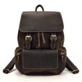 Load image into Gallery viewer, (dark brown)The Hagen Backpack | Vintage Leather Backpack - BagNook
