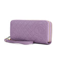 Load image into Gallery viewer, (lavender)Honey Leather Flower Embossed Wallet by Mia K - BagNook
