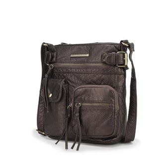 (pewter)Vintage Stiella Shoulder Handbag by Mia K - BagNook