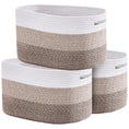 Load image into Gallery viewer, VEVOR Cotton Rope Storage Basket 3 Pack (15 x 10 x 9 in) 5.8 gallon - BagNook
