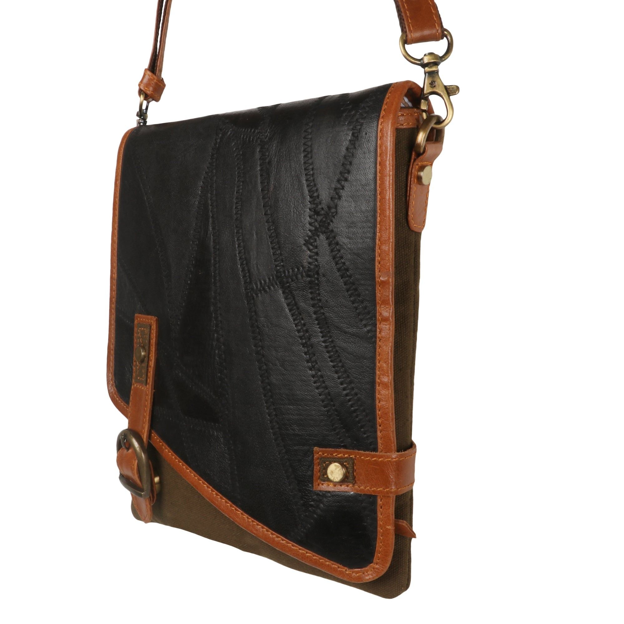 Nolan Crossbody Bag - Upcycled Leather - BagNook