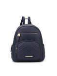 Load image into Gallery viewer, (navy blue)Romana Vegan Leather Backpack by Mia k - BagNook

