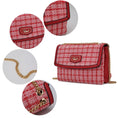 Load image into Gallery viewer, (red)Mackenzie Tweed Shoulder Handbag by Mia K - BagNook
