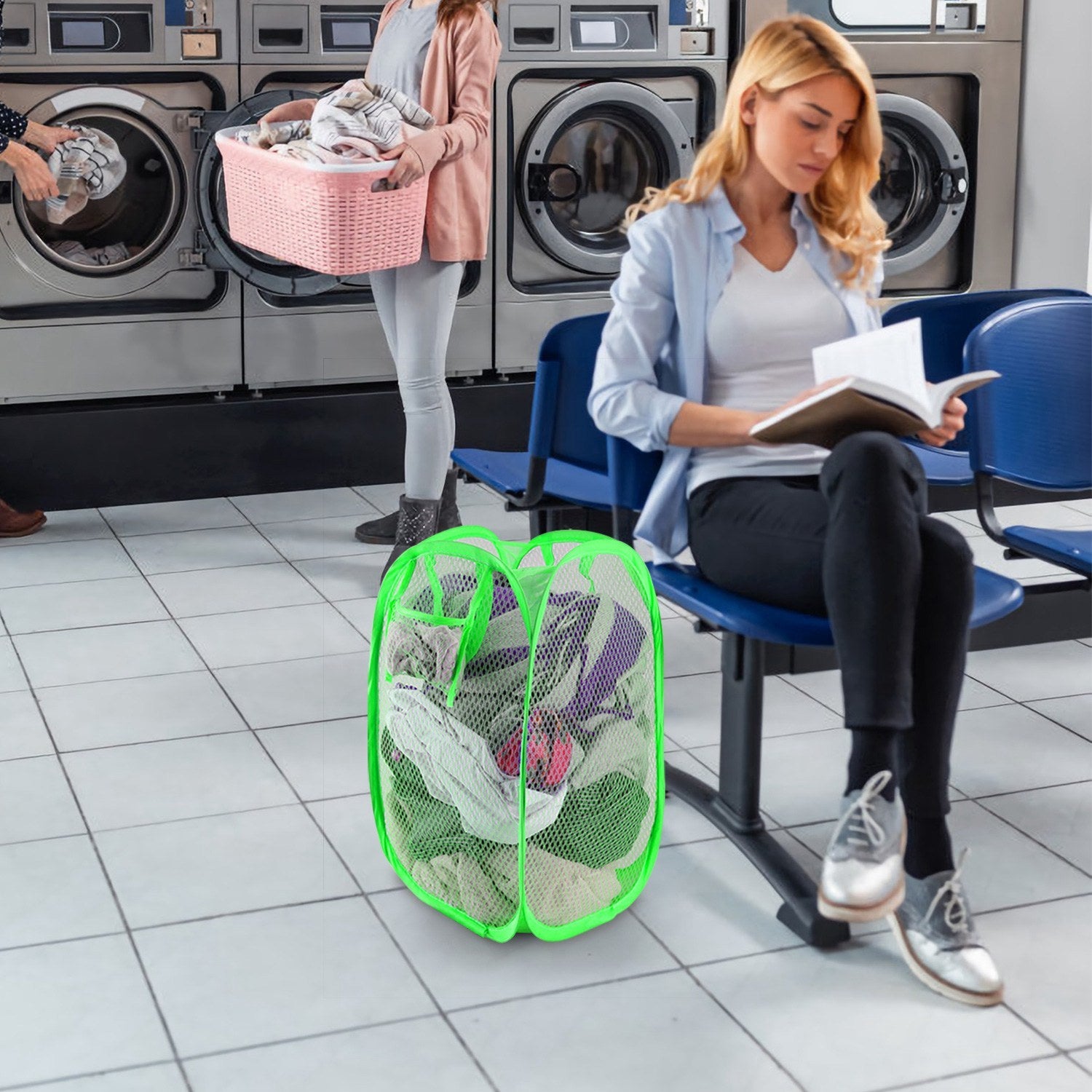 3pc Pop-Up Laundry Hampers - Mesh - BagNook