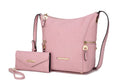 Load image into Gallery viewer, (pink)Lux Hobo Bag with Wallet by Mia K - BagNook
