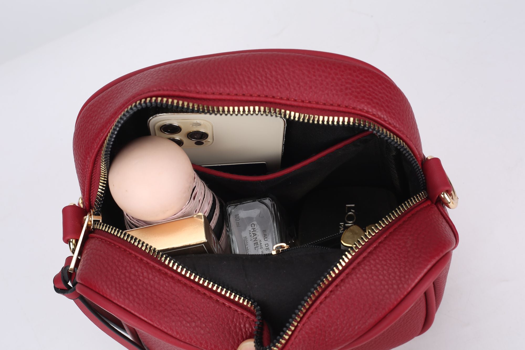 (red)Winona Vegan Leather Crossbody by Mia k - BagNook