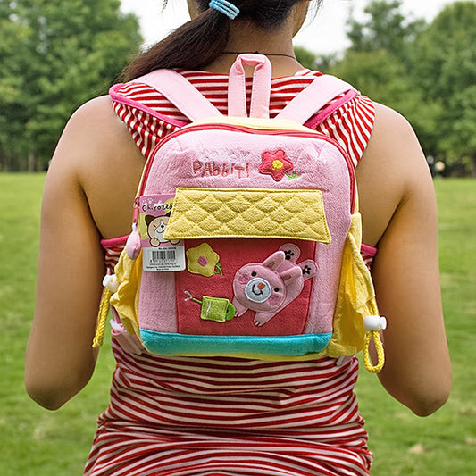 [Happy Rabbit] Embroidered Applique Kids Backpack - BagNook