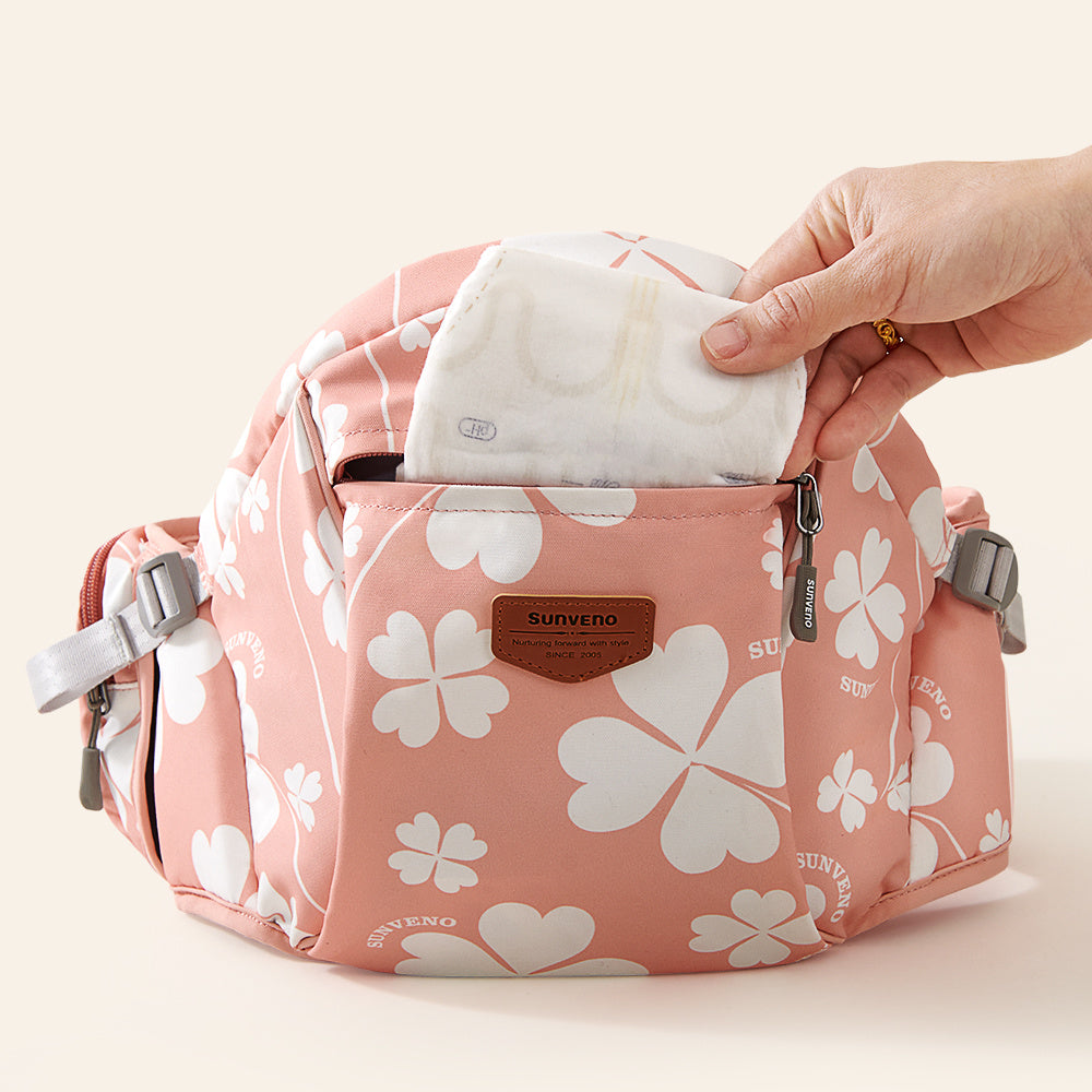 (pink clover)SUNVENO Baby Hipseat Carrier - BagNook