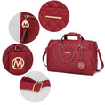 Load image into Gallery viewer, (red)Lexie Vegan Leather Women Duffle by Mia K - BagNook
