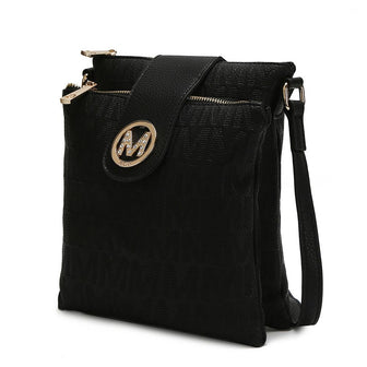 (black)Marietta M Signature Crossbody Bag by Mia K - BagNook