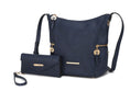 Load image into Gallery viewer, (navy)Lux Hobo Bag with Wallet by Mia K - BagNook

