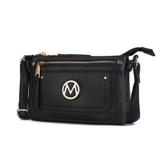 (black)Elaina Multi Pocket Crossbody Handbag by Mia K - BagNook