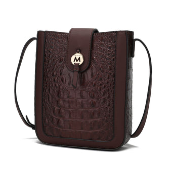 (coffee)Molly Crossbody Phone Bag w/Snap Closure by Mia K - BagNook