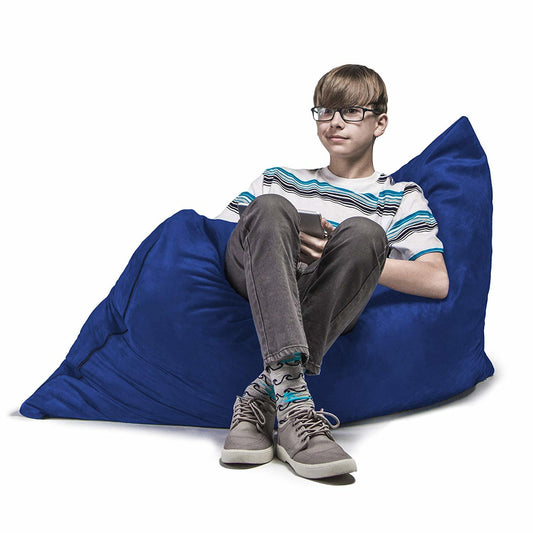 Jaxx 3.5 Ft Pillow Saxx Kids Bean Bag, Blue - BagNook