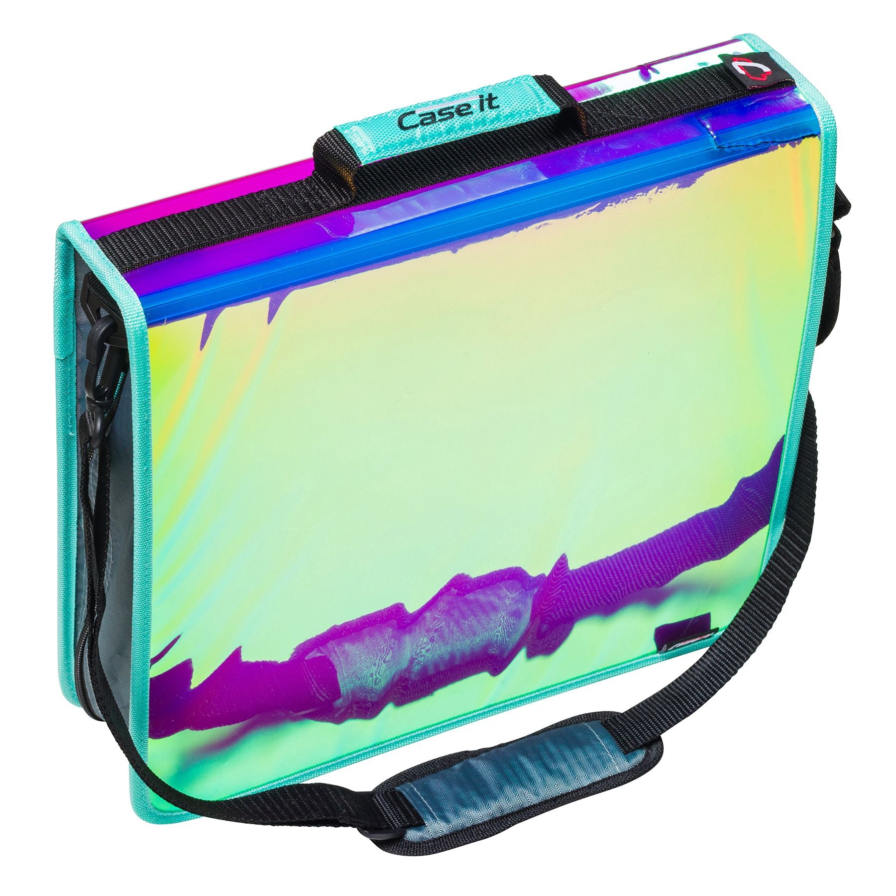 The Go Tab - 2" Zipper Binder w/Removeable File Folder- Iridescent - BagNook