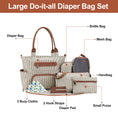 Load image into Gallery viewer, (khaki)8pc Diaper Bag Set - BagNook
