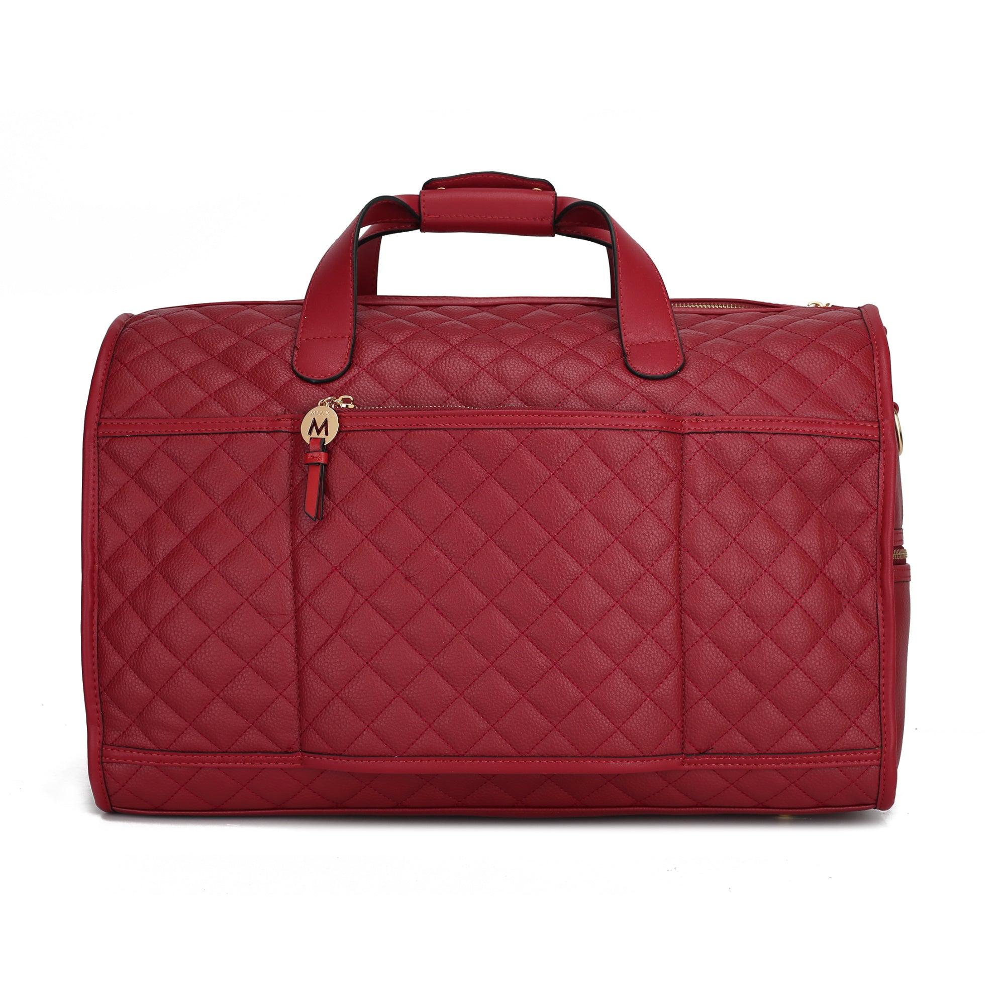 (red)Lexie Vegan Leather Women Duffle by Mia K - BagNook