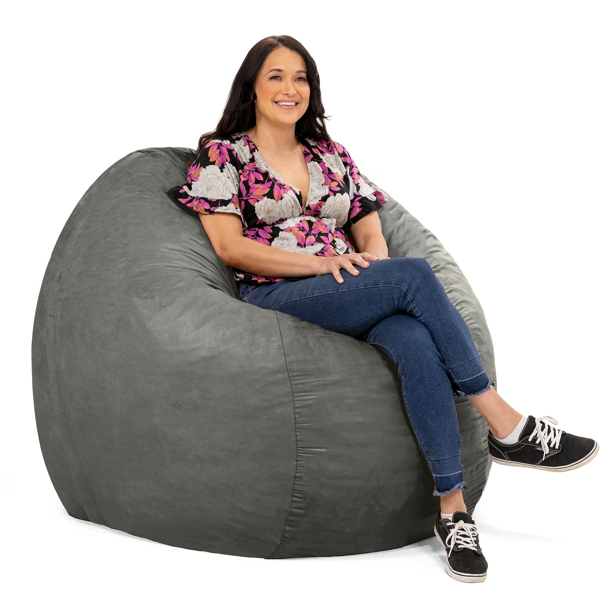 Jaxx Saxx 5 Ft Large Bean Bag, Charcoal - BagNook