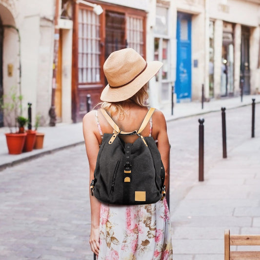 (black)Canvas Tote / Backpack - BagNook