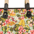 Load image into Gallery viewer, Mia Square Leather Tote Bag - Summer Jungle - Upcycled - BagNook
