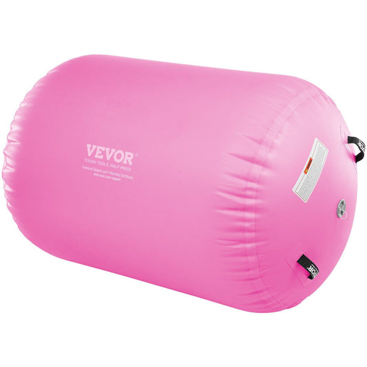 VEVOR Gymnastics Air Inflatable Barrel - 23.6 x 48.4", Pink - BagNook