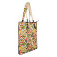 Load image into Gallery viewer, Mia Square Leather Tote Bag - Summer Jungle - Upcycled - BagNook
