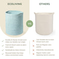 Load image into Gallery viewer, Recycled Cotton Laundry Basket - White Blue Mélange Woven Rope - BagNook
