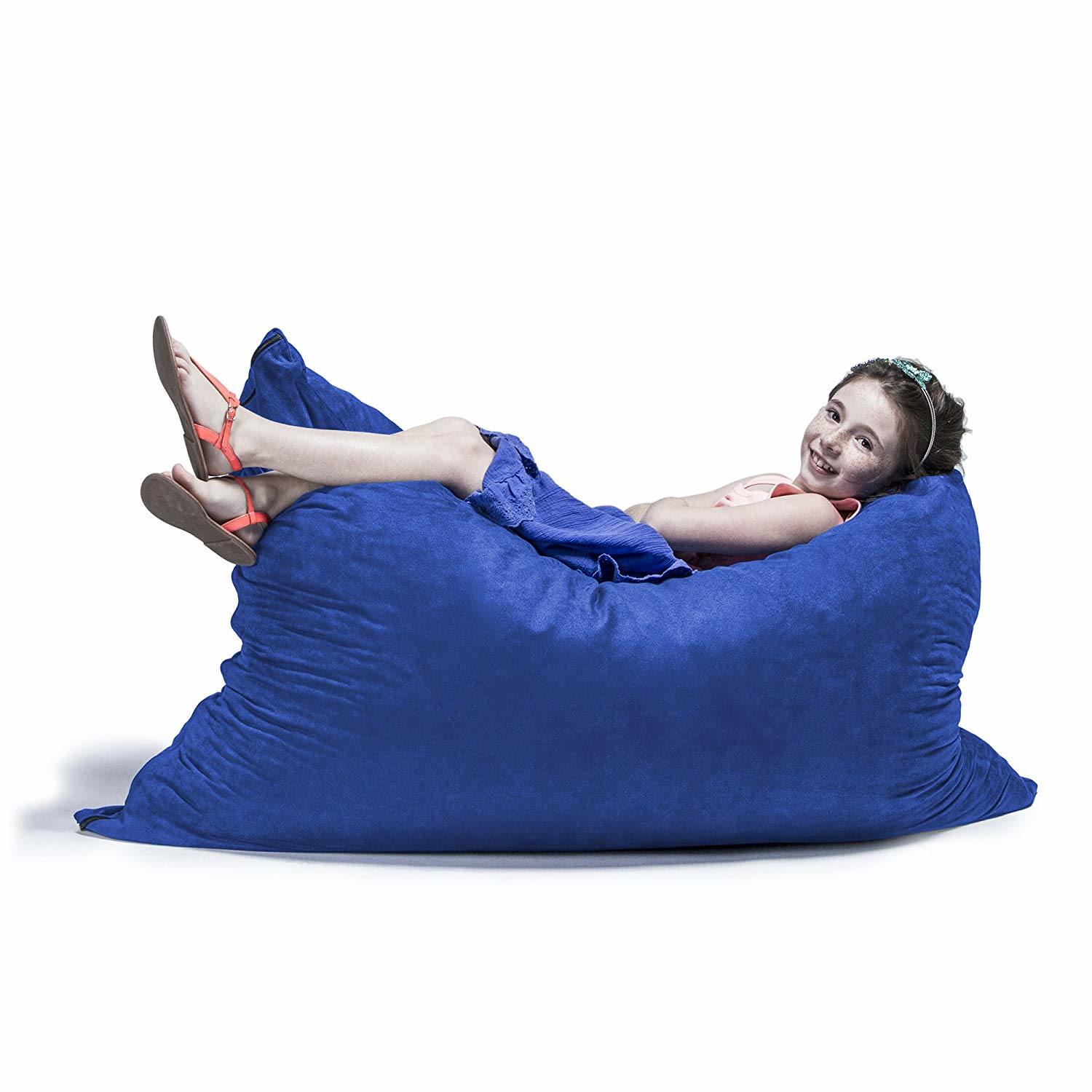 Jaxx 3.5 Ft Pillow Saxx Kids Bean Bag, Blue - BagNook