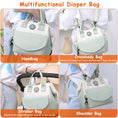 Load image into Gallery viewer, (green)Baby Diaper Bag with 6 Pockets - BagNook

