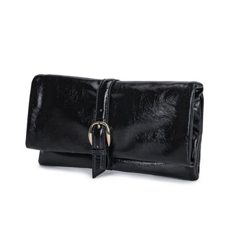 (black)Koumei Wristlet Purse Envelope Snap by Mia K - BagNook
