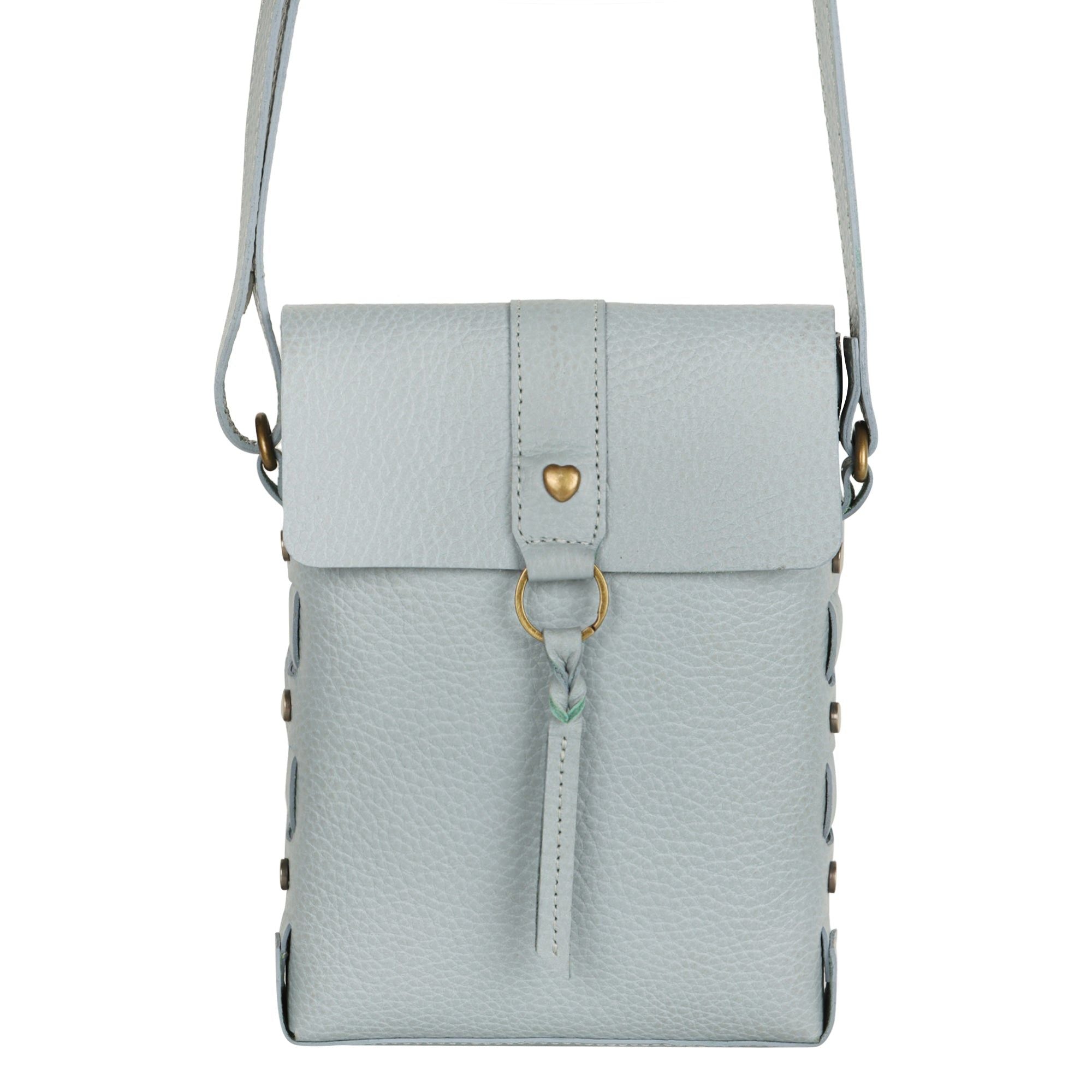 Jane Long Crossbody w/Top Flap & Tassel - Cool Grey - BagNook