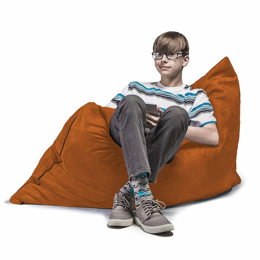 Jaxx 3.5 Ft Pillow Saxx Kids Bean Bag, Mandarin - BagNook