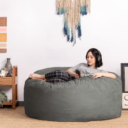 Jaxx Saxx 5 Ft Large Bean Bag, Charcoal - BagNook